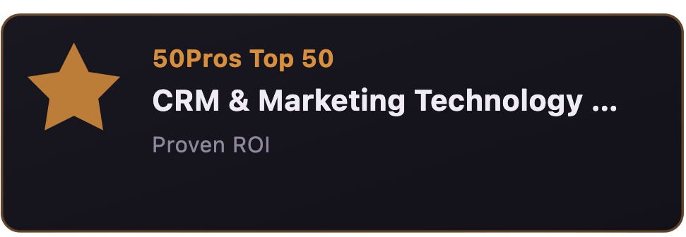 50Pros Top 50 CRM and Marketing Technology Company