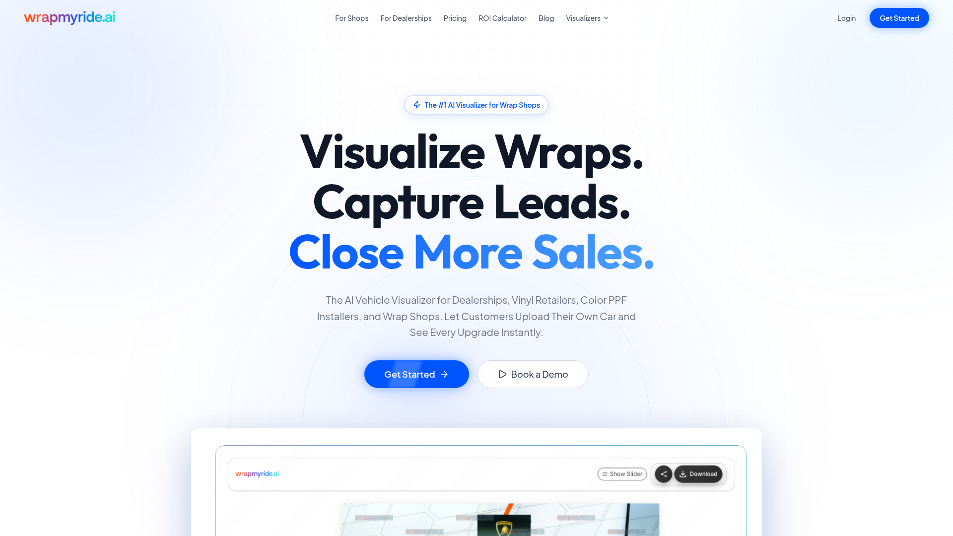 WrapMyRide.ai website homepage